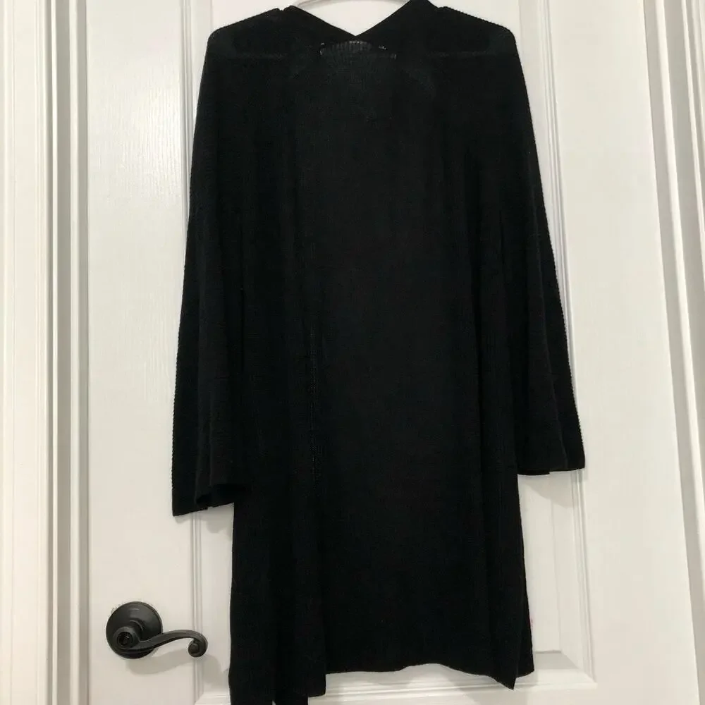 Cyrus Women's Cardigan Sweater Open Front Long Sleeve‎ Black Size Small NWT